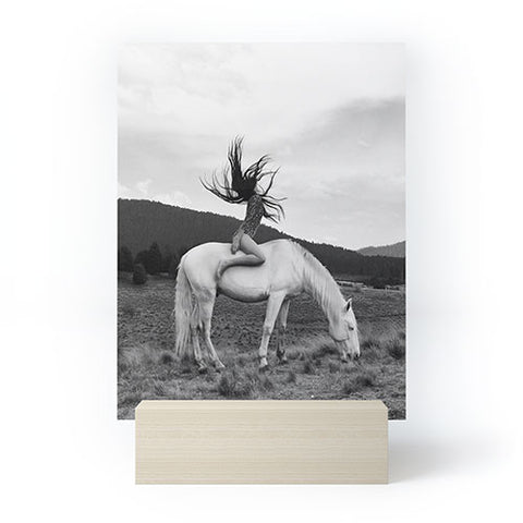Dagmar Pels Wild Horse Girl Black Mini Art Print