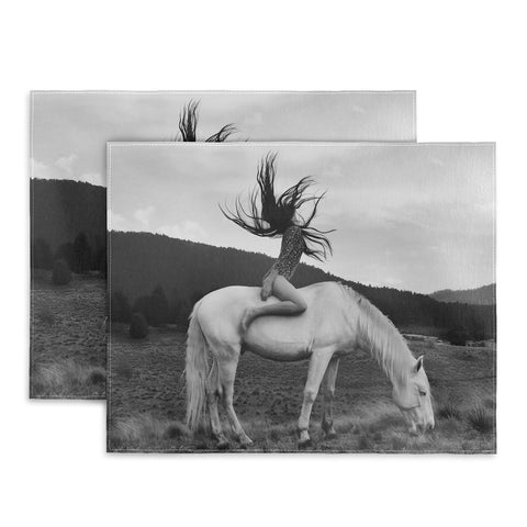 Dagmar Pels Wild Horse Girl Black Placemat