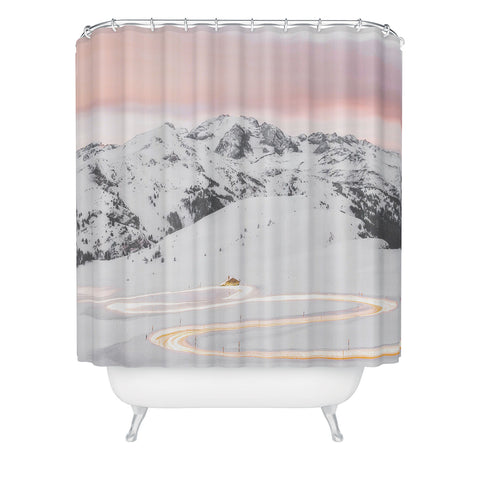 Dagmar Pels Winter landscape in Lapland Shower Curtain
