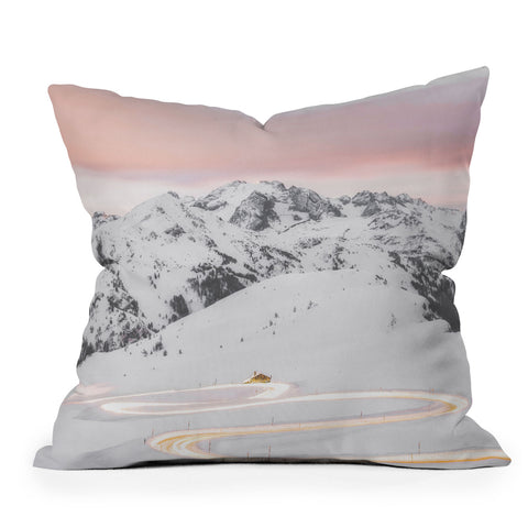 Dagmar Pels Winter landscape in Lapland Throw Pillow