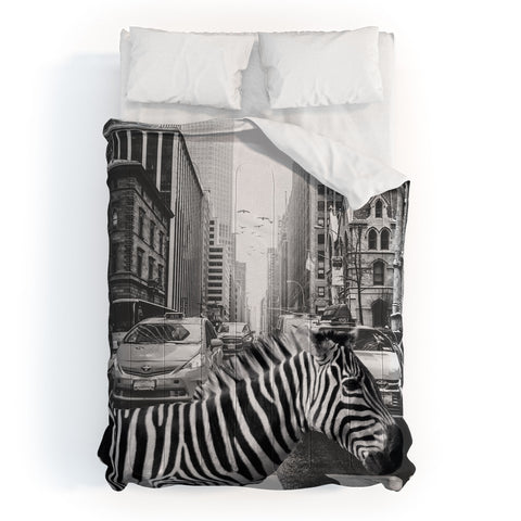 Dagmar Pels Zebra in New York City Comforter