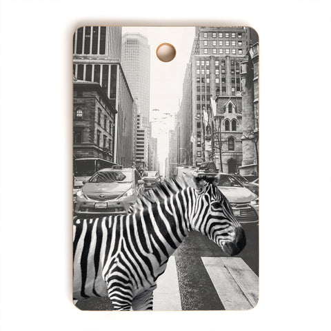 Dagmar Pels Zebra in New York City Cutting Board Rectangle