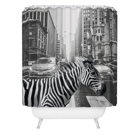 Dagmar Pels Zebra in New York City Shower Curtain
