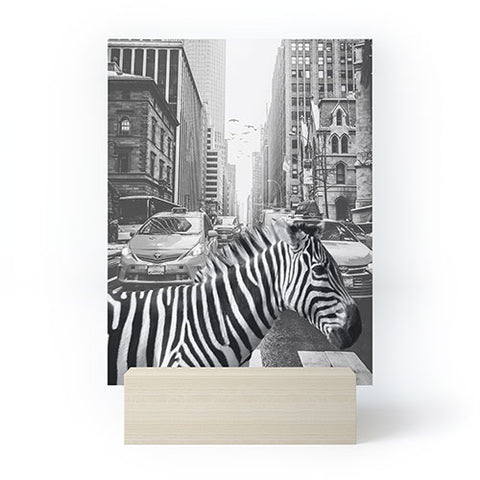 Dagmar Pels Zebra in New York City Mini Art Print