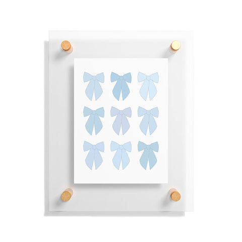 Daily Regina Designs Blue Bows Preppy Coquette Floating Acrylic Print