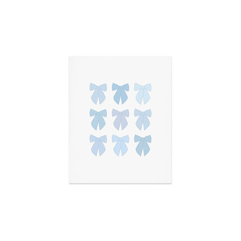 Daily Regina Designs Blue Bows Preppy Coquette Art Print