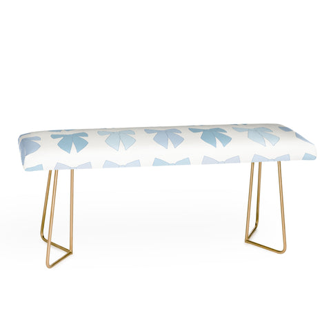 Daily Regina Designs Blue Bows Preppy Coquette Bench