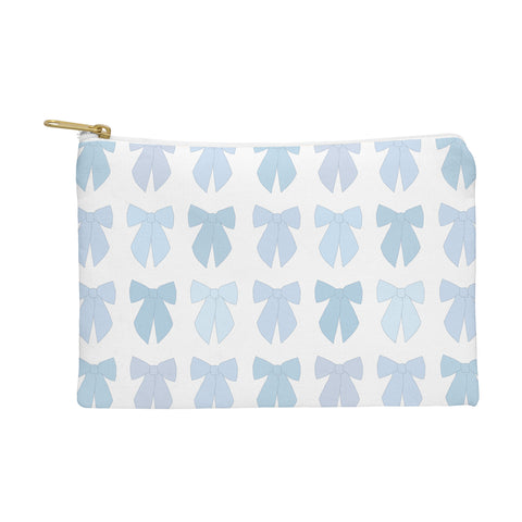 Daily Regina Designs Blue Bows Preppy Coquette Pouch