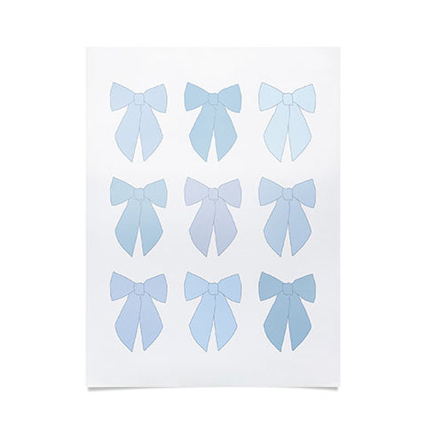 Daily Regina Designs Blue Bows Preppy Coquette Poster