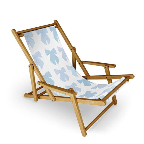 Daily Regina Designs Blue Bows Preppy Coquette Sling Chair