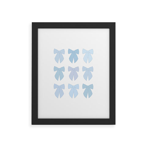 Daily Regina Designs Blue Bows Preppy Coquette Framed Art Print