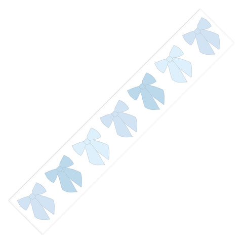 Daily Regina Designs Blue Bows Preppy Coquette Table Runner