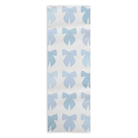 Daily Regina Designs Blue Bows Preppy Coquette Yoga Towel