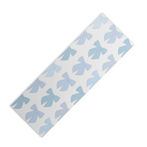 Daily Regina Designs Blue Bows Preppy Coquette Yoga Mat
