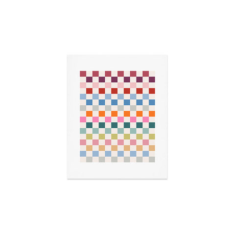 Daily Regina Designs Checkered Retro Colorful Art Print