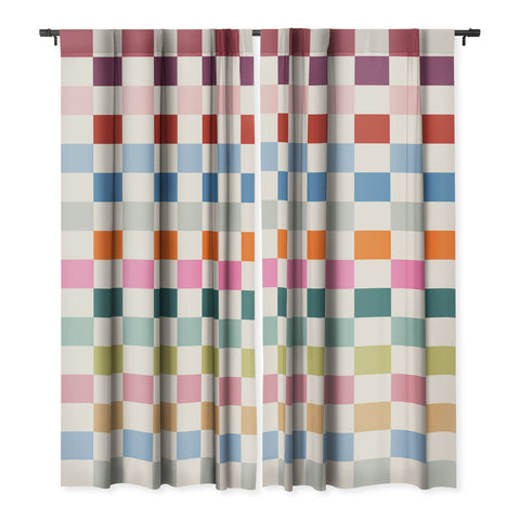 Daily Regina Designs Checkered Retro Colorful Blackout Non Repeat