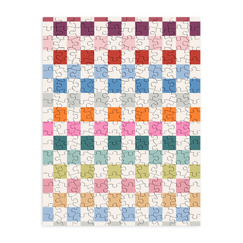 Daily Regina Designs Checkered Retro Colorful Puzzle