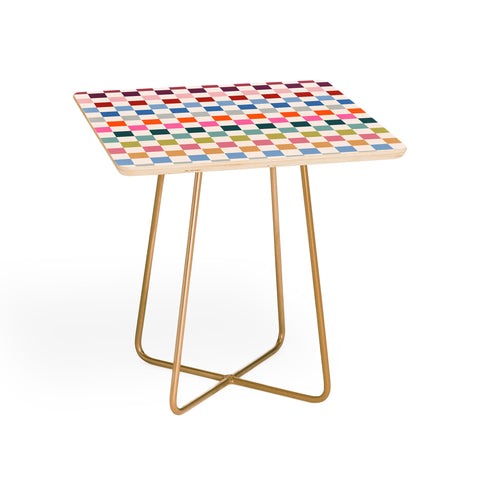 Daily Regina Designs Checkered Retro Colorful Side Table