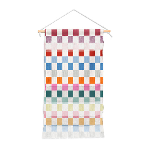 Daily Regina Designs Checkered Retro Colorful Wall Hanging Portrait