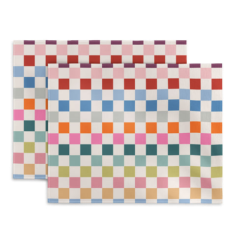 Daily Regina Designs Checkered Retro Colorful Placemat