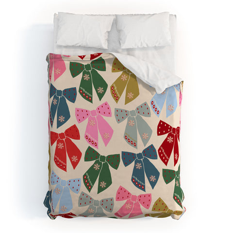Daily Regina Designs Christmas Bows Coquette Duvet Cover