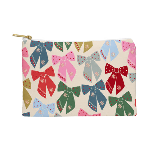 Daily Regina Designs Christmas Bows Coquette Pouch