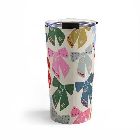 Daily Regina Designs Christmas Bows Coquette Travel Mug