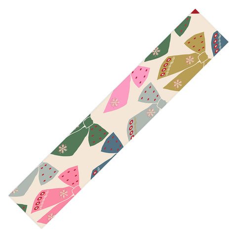 Daily Regina Designs Christmas Bows Coquette Table Runner