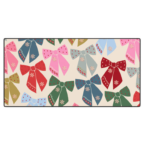 Daily Regina Designs Christmas Bows Coquette Desk Mat