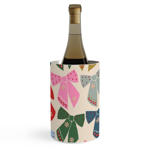 Daily Regina Designs Christmas Bows Coquette Wine Chiller