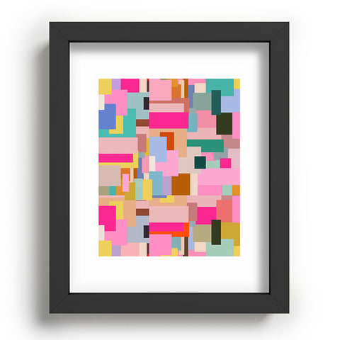 Daily Regina Designs Color Block Print Mid Century Recessed Framing Rectangle