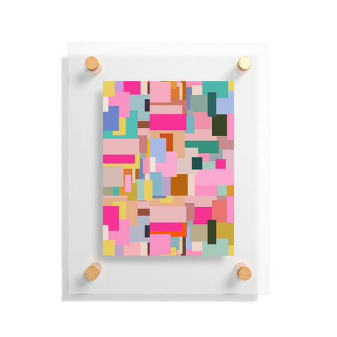 Daily Regina Designs Color Block Print Mid Century Floating Acrylic Print