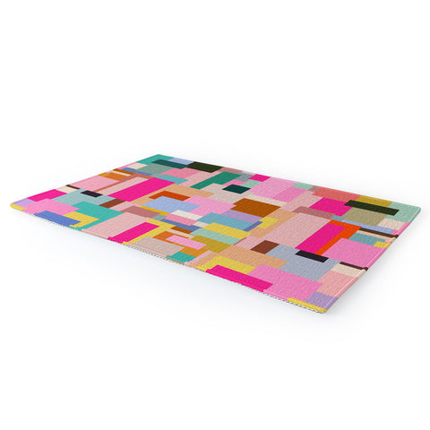 Daily Regina Designs Color Block Print Mid Century Area Rug