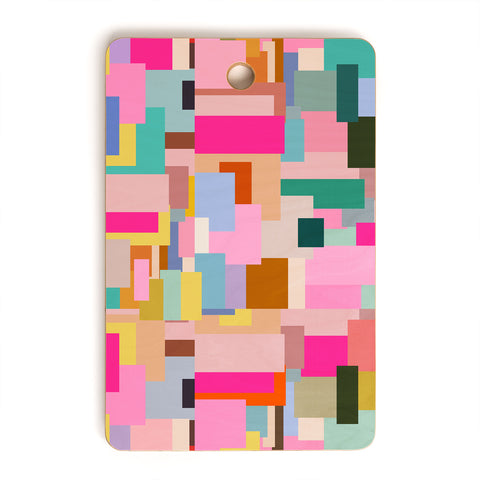 Daily Regina Designs Color Block Print Mid Century Cutting Board Rectangle