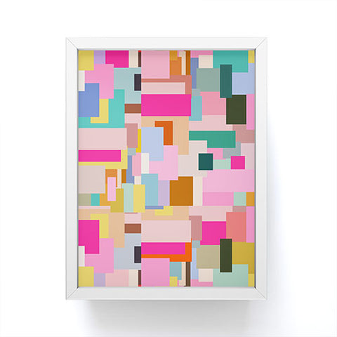 Daily Regina Designs Color Block Print Mid Century Framed Mini Art Print
