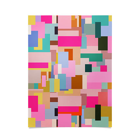 Daily Regina Designs Color Block Print Mid Century Poster