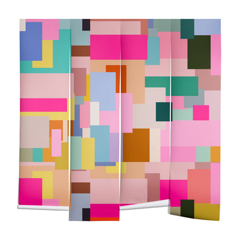 Daily Regina Designs Color Block Print Mid Century Wall Mural