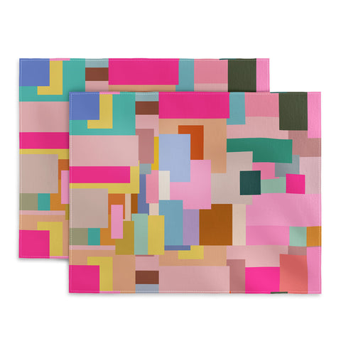 Daily Regina Designs Color Block Print Mid Century Placemat