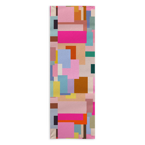 Daily Regina Designs Color Block Print Mid Century Yoga Towel