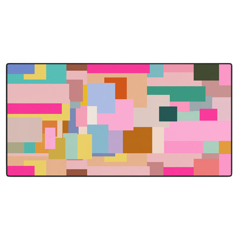 Daily Regina Designs Color Block Print Mid Century Desk Mat