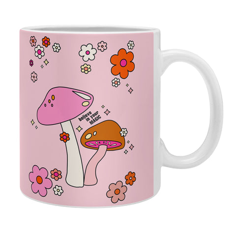 Daily Regina Designs Colorful Mushrooms And Flowers Coffee Mug
