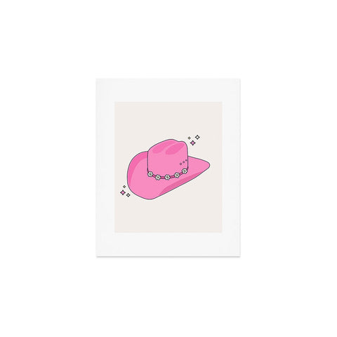 Daily Regina Designs Cowboy Hat Print Pink Art Print