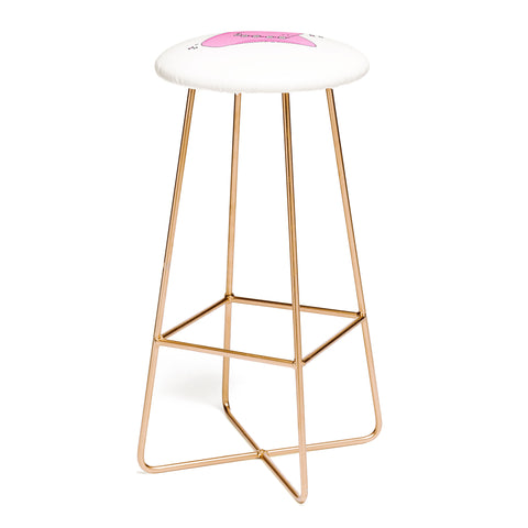 Daily Regina Designs Cowboy Hat Print Pink Bar Stool