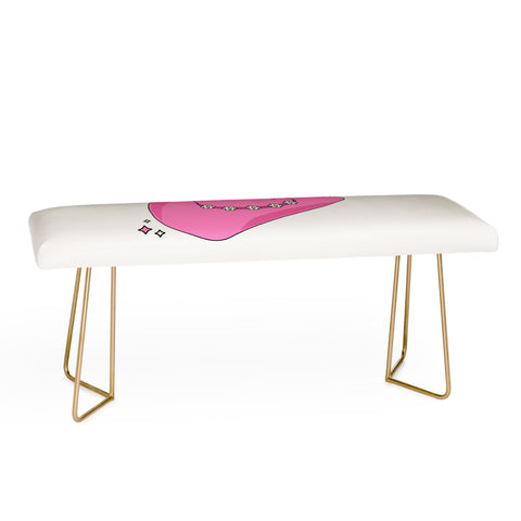 Daily Regina Designs Cowboy Hat Print Pink Bench