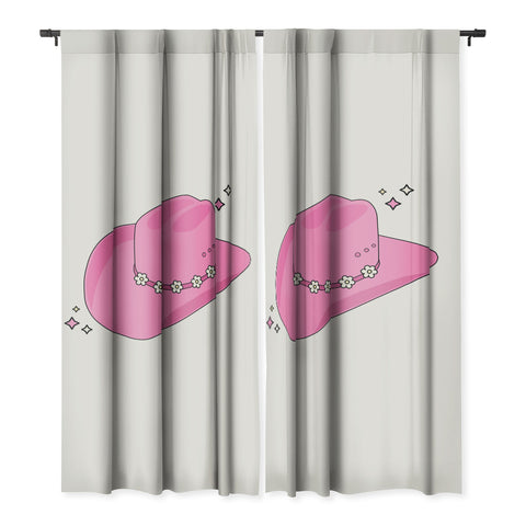 Daily Regina Designs Cowboy Hat Print Pink Blackout Non Repeat