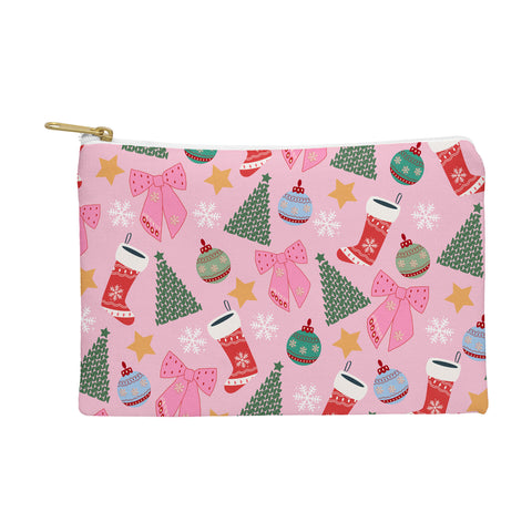 Daily Regina Designs Cute Christmas Pink Pouch