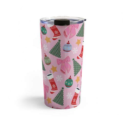 Daily Regina Designs Cute Christmas Pink Travel Mug