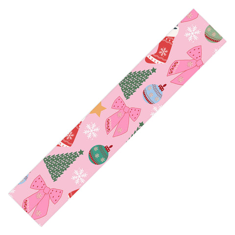 Daily Regina Designs Cute Christmas Pink Table Runner
