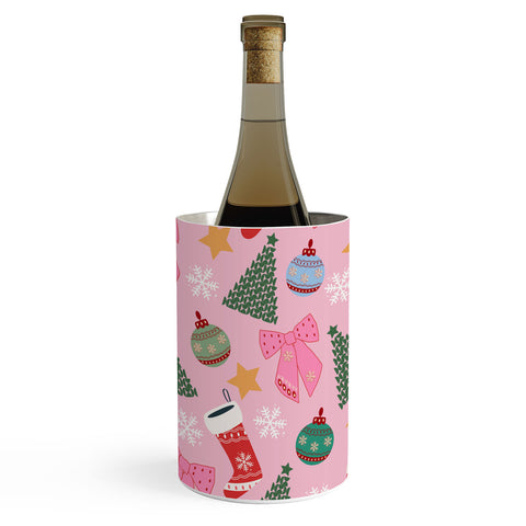 Daily Regina Designs Cute Christmas Pink Wine Chiller