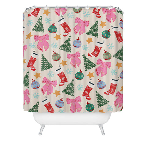 Daily Regina Designs Cute Christmas Shower Curtain